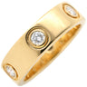 カルティエ Cartier ラブリング フルダイヤ イエローゴールド K18YG ダイヤモンド #49（JP9） リング 指輪 LOVE Ring イエローゴールド YG Au750 18K 18金 6P 6石 6粒 9.5号