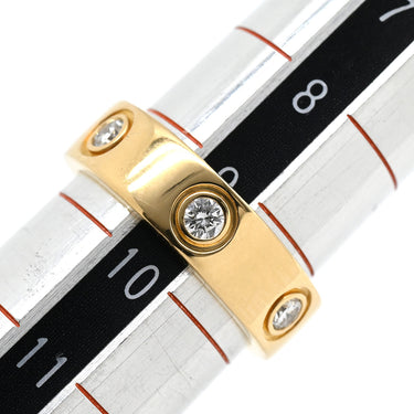 カルティエ Cartier ラブリング フルダイヤ イエローゴールド K18YG ダイヤモンド #49（JP9） リング 指輪 LOVE Ring イエローゴールド YG Au750 18K 18金 6P 6石 6粒 9.5号