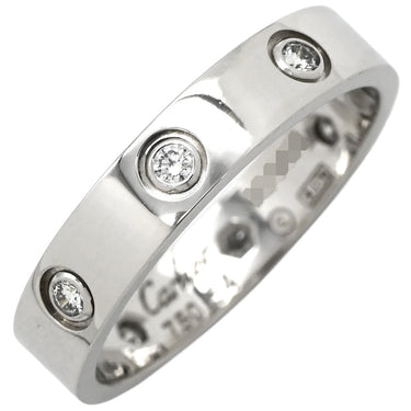 カルティエ Cartier ラブリング フルダイヤ ホワイトゴールド K18WG ダイヤモンド #54 リング 指輪 LOVE Ring ホワイトゴールド WG Au750 18K 18金 6P 6石 6粒 14号