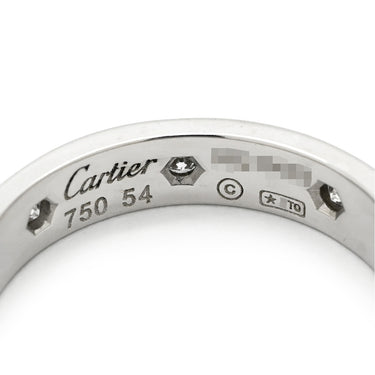 カルティエ Cartier ラブリング フルダイヤ ホワイトゴールド K18WG ダイヤモンド #54 リング 指輪 LOVE Ring ホワイトゴールド WG Au750 18K 18金 6P 6石 6粒 14号
