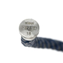 フレッド FRED フォース10 ラージモデル LM ブルージーン×ホワイトゴールド K18WG サファイア ステンレスケーブル ブレスレット ホワイトゴールド WG Au750 18K 18金 ブルージーン ブルーサファイア 二重 2連