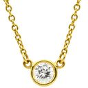 ティファニー Tiffany & Co バイザヤード シングルダイヤモンド ペンダント イエローゴールド K18YG ダイヤモンド ネックレス Au750 T&Co. 1石 1P エルサペレッティ