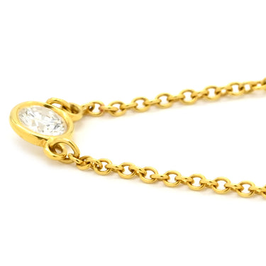 ティファニー Tiffany & Co バイザヤード シングルダイヤモンド ペンダント イエローゴールド K18YG ダイヤモンド ネックレス Au750 T&Co. 1石 1P エルサペレッティ