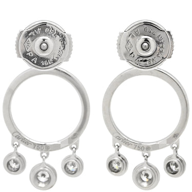 カルティエ Cartier ディアマンレジェ ダムール ダイヤ ホワイトゴールド K18WG ダイヤモンド ピアス 4P 4石 ダイヤモンド ブリリアントカット スイングピアス