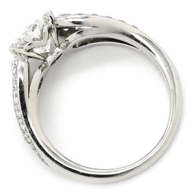 カルティエ Cartier バレリーナ ソリテール ハート ダイヤモンド プラチナシルバー Pt950 ダイヤモンド リング 指輪 PT ハートブリリアント 11号