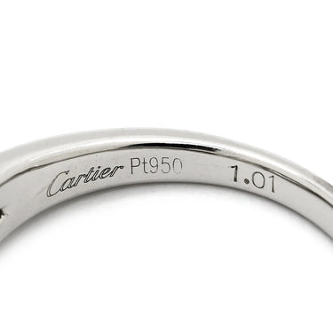 カルティエ Cartier バレリーナ ソリテール ハート ダイヤモンド プラチナシルバー Pt950 ダイヤモンド リング 指輪 PT ハートブリリアント 11号