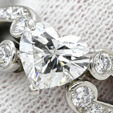 カルティエ Cartier バレリーナ ソリテール ハート ダイヤモンド プラチナシルバー Pt950 ダイヤモンド リング 指輪 PT ハートブリリアント 11号