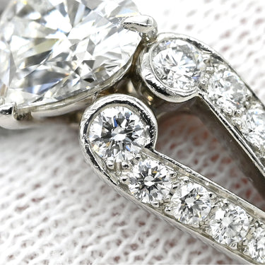 カルティエ Cartier バレリーナ ソリテール ハート ダイヤモンド プラチナシルバー Pt950 ダイヤモンド リング 指輪 PT ハートブリリアント 11号