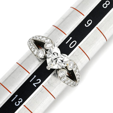 カルティエ Cartier バレリーナ ソリテール ハート ダイヤモンド プラチナシルバー Pt950 ダイヤモンド リング 指輪 PT ハートブリリアント 11号