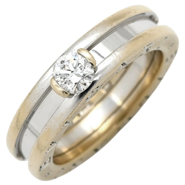 ブルガリ BVLGARI ビーゼロワン B-zero1 ワンポイントダイヤ ホワイトゴールド K18WG ダイヤモンド #52 リング 指輪 ホワイトゴールド WG 750 18K ソリテール 1P 1石 1粒 12号