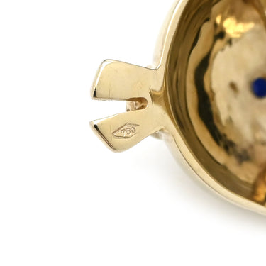 ピアジェ PIAGET 帽子モチーフ サファイア イエローゴールド K18YG サファイア ブローチ 750 18K ブルー 青 色石 ピンブローチ 1P キャップモチーフ