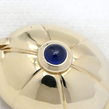 ピアジェ PIAGET 帽子モチーフ サファイア イエローゴールド K18YG サファイア ブローチ 750 18K ブルー 青 色石 ピンブローチ 1P キャップモチーフ