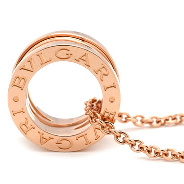 ブルガリ BVLGARI ビーゼロワン レジェンド ネックレス ピンクゴールドXホワイト K18PG セラミック ネックレス B-zero1 ペンダント 18K 750PG 白 セラミック