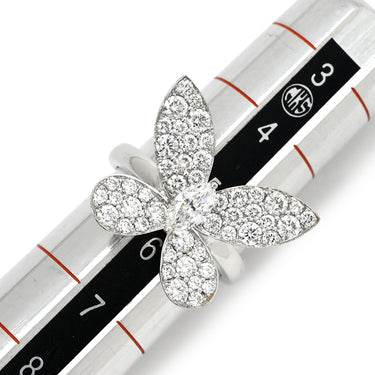 グラフ GRAFF ミニパヴェ バタフライ ダイヤモンド ホワイトゴールド K18WG ダイヤモンド リング 指輪 GRAFF ホワイトゴールド K18WG 蝶 マーキスカット 5.5号