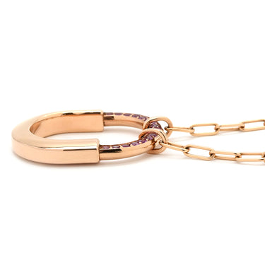 ティファニー Tiffany & Co ロック ミディアム ペンダント 73965950 ローズゴールド×ピンク K18PG ピンクサファイア ネックレス ピンクゴールド 750PG 18金 ピンクサファイア