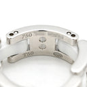 シャネル CHANEL ウルトラ コレクション MM ダイヤリング ホワイト×ホワイトゴールド K18WG セラミック ダイヤモンド T50(JP10) リング 指輪 白 WG Au750 18K 18金 10号