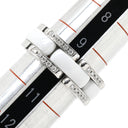シャネル CHANEL ウルトラ コレクション MM ダイヤリング ホワイト×ホワイトゴールド K18WG セラミック ダイヤモンド T50(JP10) リング 指輪 白 WG Au750 18K 18金 10号