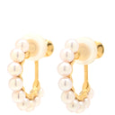TASAKI TASAKI パール パールホワイト×イエローゴールド K18YG パール イヤリング 750YG Au750 フープ風 小粒パール 9粒