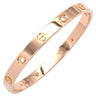 カルティエ Cartier LOVE ラブブレス ピンクゴールド K18PG ダイヤモンド #17 ブレスレット ピンクゴールド PG Au750 18K 18金 ハーフダイヤ 4P 4石 4粒 旧型
