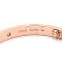 カルティエ Cartier LOVE ラブブレス ピンクゴールド K18PG ダイヤモンド #17 ブレスレット ピンクゴールド PG Au750 18K 18金 ハーフダイヤ 4P 4石 4粒 旧型