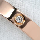 カルティエ Cartier LOVE ラブブレス ピンクゴールド K18PG ダイヤモンド #17 ブレスレット ピンクゴールド PG Au750 18K 18金 ハーフダイヤ 4P 4石 4粒 旧型
