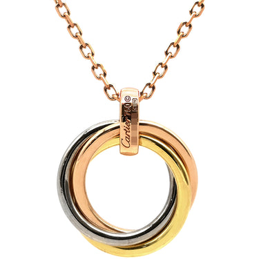 カルティエ Cartier トリニティ ペンダント イエローゴールドXピンクゴールドXホワイトゴールド K18PG K18YG K18WG ダイヤモンド ネックレス 3カラー 18金 750 3連 5Pダイヤモンド
