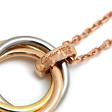 カルティエ Cartier トリニティ ペンダント イエローゴールドXピンクゴールドXホワイトゴールド K18PG K18YG K18WG ダイヤモンド ネックレス 3カラー 18金 750 3連 5Pダイヤモンド