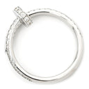 カルティエ Cartier ジュストアンクル SMリング ダイヤ ホワイトゴールド K18WG ダイヤモンド #52(JP12) リング 指輪 Au750 WG スモール セミパヴェ
