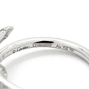 カルティエ Cartier ジュストアンクル SMリング ダイヤ ホワイトゴールド K18WG ダイヤモンド #52(JP12) リング 指輪 Au750 WG スモール セミパヴェ