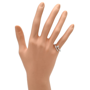 カルティエ Cartier ジュストアンクル SMリング ダイヤ ホワイトゴールド K18WG ダイヤモンド #52(JP12) リング 指輪 Au750 WG スモール セミパヴェ
