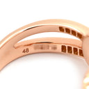 フレッド FRED シャンス アンフィニ ハーフ ダイヤモンド 4B0868 ピンクゴールド K18PG ダイヤモンド ＃48 リング 指輪 Au750 18K ダブルループ ミディアム 8.5号