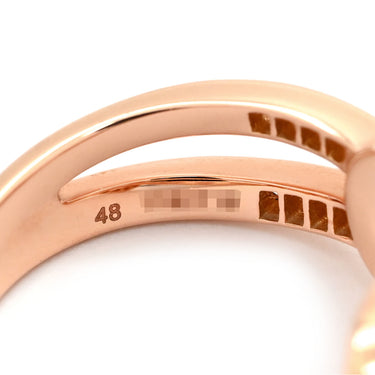 フレッド FRED シャンス アンフィニ ハーフ ダイヤモンド 4B0868 ピンクゴールド K18PG ダイヤモンド ＃48 リング 指輪 Au750 18K ダブルループ ミディアム 8.5号