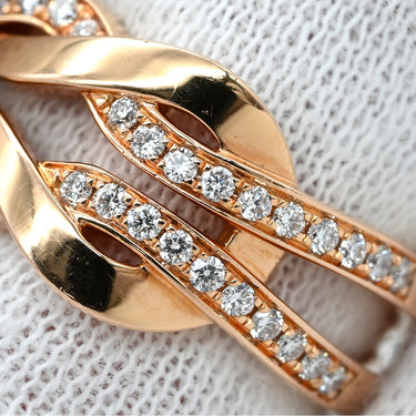 フレッド FRED シャンス アンフィニ ハーフ ダイヤモンド 4B0868 ピンクゴールド K18PG ダイヤモンド ＃48 リング 指輪 Au750 18K ダブルループ ミディアム 8.5号