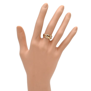 フレッド FRED シャンス アンフィニ ハーフ ダイヤモンド 4B0868 ピンクゴールド K18PG ダイヤモンド ＃48 リング 指輪 Au750 18K ダブルループ ミディアム 8.5号