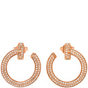 ティファニー Tiffany & Co Tワン フープ ダイヤ オープン ローズゴールド K18PG ダイヤモンド ピアス ピンクゴールド 750 18K 18金