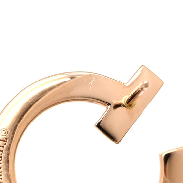ティファニー Tiffany & Co Tワン フープ ダイヤ オープン ローズゴールド K18PG ダイヤモンド ピアス ピンクゴールド 750 18K 18金