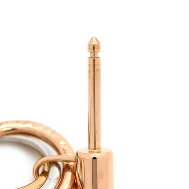 カルティエ Cartier トリニティ ダイヤ スリーカラー K18YG K18PG K18WG ダイヤモンド ピアス 1Pダイヤ 3連 18K 750 YG PG WG