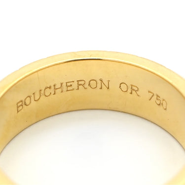ブシュロン BOUCHERON キャトル クル ド パリ ミディアム イエローゴールド K18YG リング 指輪 イエローゴールド YG ポワントディアマン 2ロウ 2rows 8号