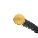 フレッド FRED フォース10 ラージモデル ブラック×イエローゴールド K18YG ステンレスケーブル ブレスレット イエローゴールド Au750 18K 18金 ステンレスケーブル