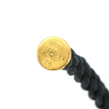 フレッド FRED フォース10 ラージモデル ブラック×イエローゴールド K18YG ステンレスケーブル ブレスレット イエローゴールド Au750 18K 18金 ステンレスケーブル