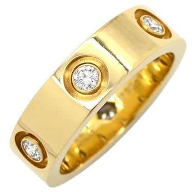 カルティエ Cartier ラブリング フルダイヤ イエローゴールド K18YG ダイヤモンド #60 リング 指輪 LOVE Ring イエローゴールド YG Au750 18K 18金 6P 6石 6粒 11号
