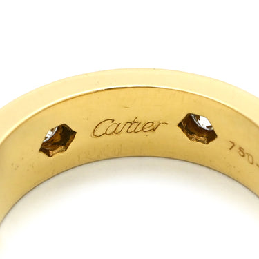 カルティエ Cartier ラブリング フルダイヤ イエローゴールド K18YG ダイヤモンド #60 リング 指輪 LOVE Ring イエローゴールド YG Au750 18K 18金 6P 6石 6粒 11号