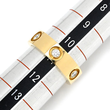 カルティエ Cartier ラブリング フルダイヤ イエローゴールド K18YG ダイヤモンド #60 リング 指輪 LOVE Ring イエローゴールド YG Au750 18K 18金 6P 6石 6粒 11号