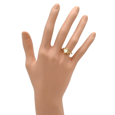 ティファニー Tiffany & Co XO リング イエローゴールド K18YG パール リング 指輪 T&Co. Au750 18K 18金 1P 1石 1粒 パール 真珠 8.5号