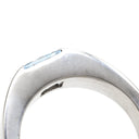 カルティエ Cartier タンクリング ブルー×ホワイトゴールド K18WG アクアマリン #53(JP13) リング 指輪 青 Au750 18KWG アクアマリン スクエアカット 13号