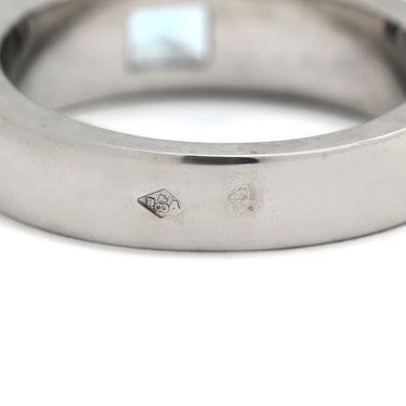 カルティエ Cartier タンクリング ブルー×ホワイトゴールド K18WG アクアマリン #53(JP13) リング 指輪 青 Au750 18KWG アクアマリン スクエアカット 13号