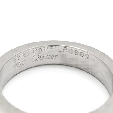 カルティエ Cartier タンクリング ブルー×ホワイトゴールド K18WG アクアマリン #53(JP13) リング 指輪 青 Au750 18KWG アクアマリン スクエアカット 13号