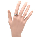 カルティエ Cartier タンクリング ブルー×ホワイトゴールド K18WG アクアマリン #53(JP13) リング 指輪 青 Au750 18KWG アクアマリン スクエアカット 13号