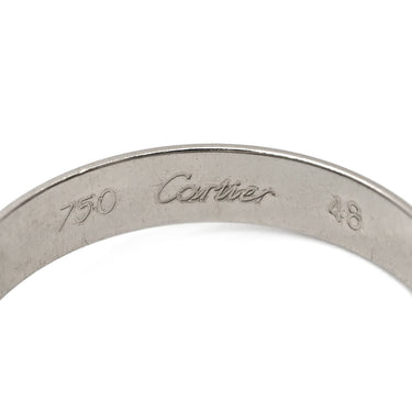 カルティエ Cartier トリニティ クラシック セラミック ホワイトゴールド K18WG #48(JP8) リング 指輪 750 18K WG 単色 3連 7.5号