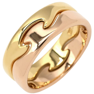 ジョージジェンセン Georg Jensen イエローゴールド×ピンクゴールド K18YG K18PG リング 指輪 K18YG×K18PG Au750 18K 18金 2連 2重 13.5号